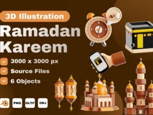 cover image ramadan kareem 3d icon set v3