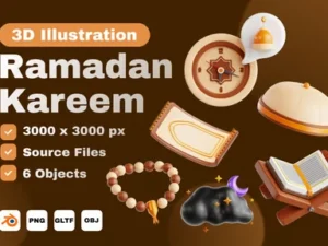 cover image ramadan kareem 3d icon set v4