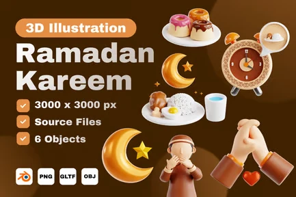 Ramadan Kareem 3D Icon Set (V.5)