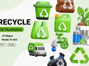 cover image recycle 3d icon