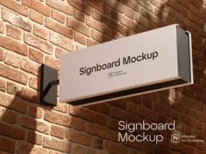 cover image signboard mockup