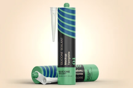 Silicone Sealant Tube Mockup