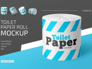 cover image toilet paper roll mockup set