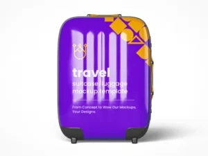 cover image travel suitcase mockup