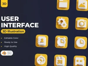cover image user interface 3d icon