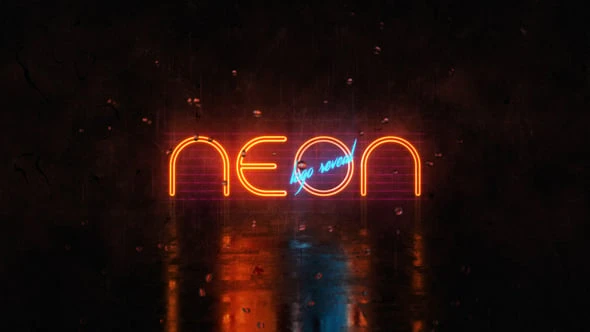 Adobe After Effects Logo Reveal Templates Bundle - 3 Items 5 cover image vibrant neon glow logo reveal with wet reflective ground