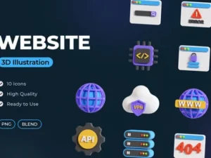 cover image website 3d icons