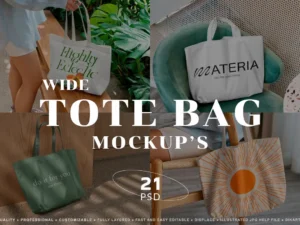cover image wide tote bag mockups