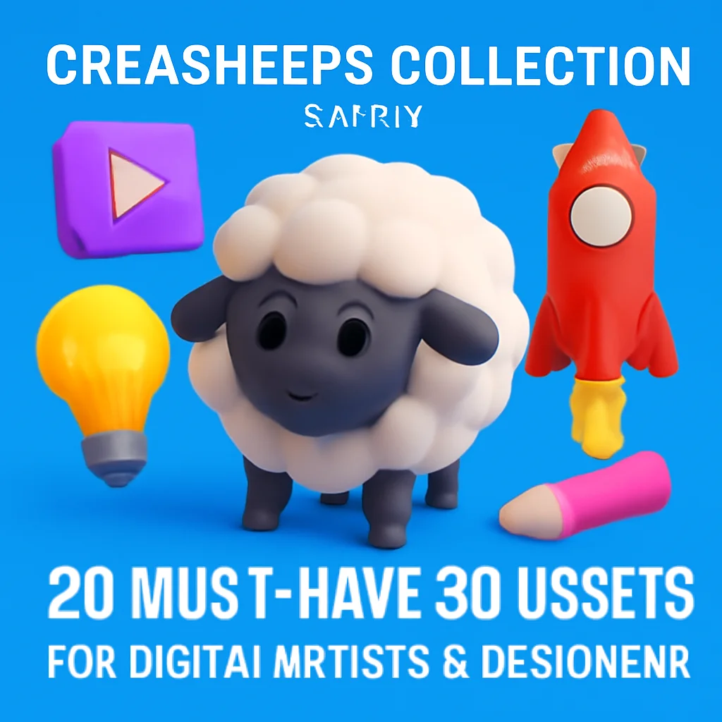 creasheeps collection part 1 20 must have 3d assets for digi 65