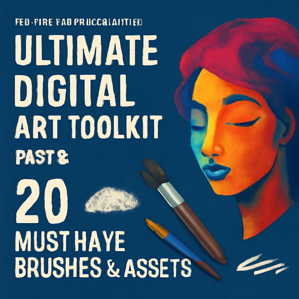 CreativeFabrica’s Ultimate Digital Art Toolkit Part 8: 20 Must-Have Brushes & Assets