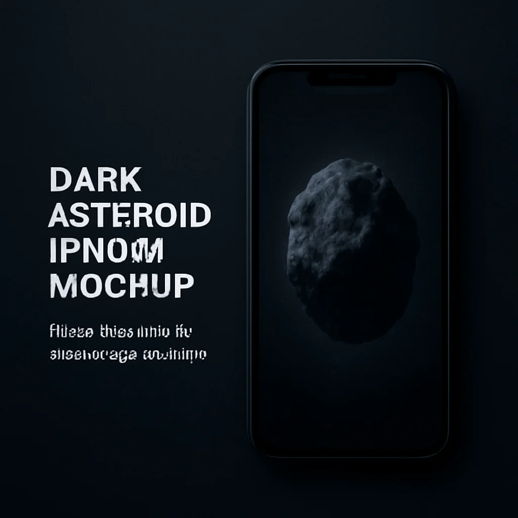 Dark Asteroid iPhone 样机：提升您的用户界面和应用设计预览效果