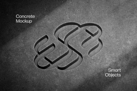 Debossed Concrete Logo Mockup 10 debossed concrete logo mockup6