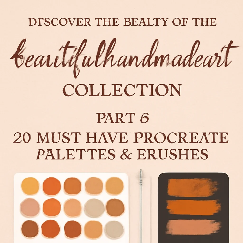 Discover the Beauty of the beautifulhandmadeart Collection Part 6: 20 Must-Have Procreate Palettes & Brushes