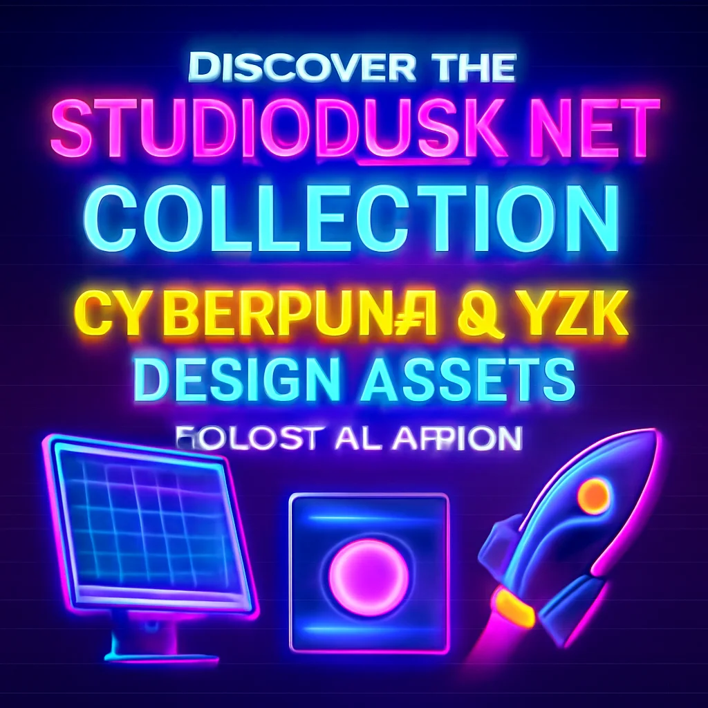 Discover the studiodusk.net Collection: Cyberpunk & Y2K Design Assets for Digital Artists 🚀