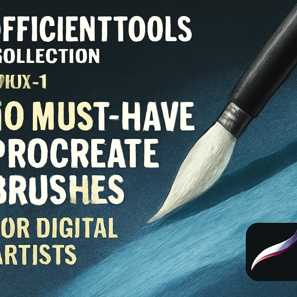 EfficientTools Collection Part 1: 20 Must-Have Procreate Brushes for Digital Artists 🎨🚀