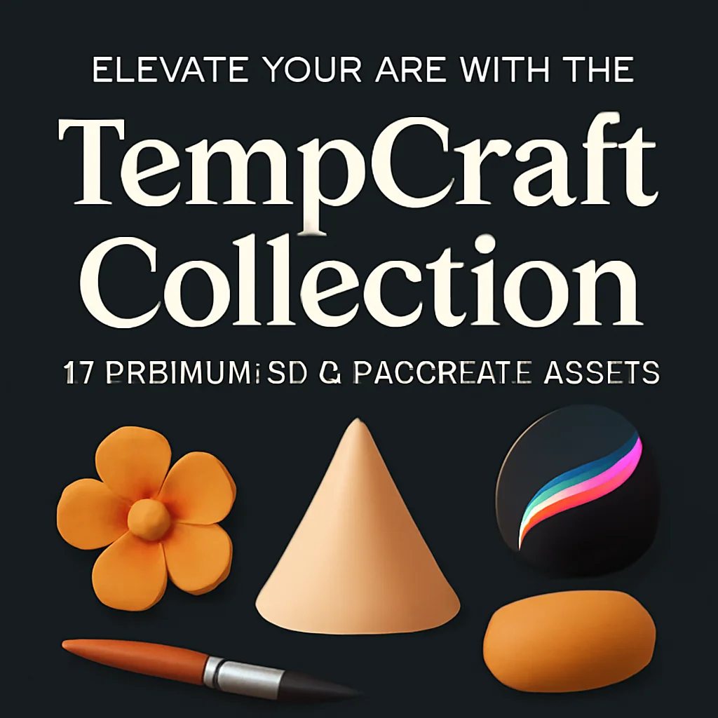 Elevate Your Art with the TempCraft Collection: 17 Premium 3D & Procreate Assets 1 elevate your art with the tempcraft collection 17 premium 3d 355