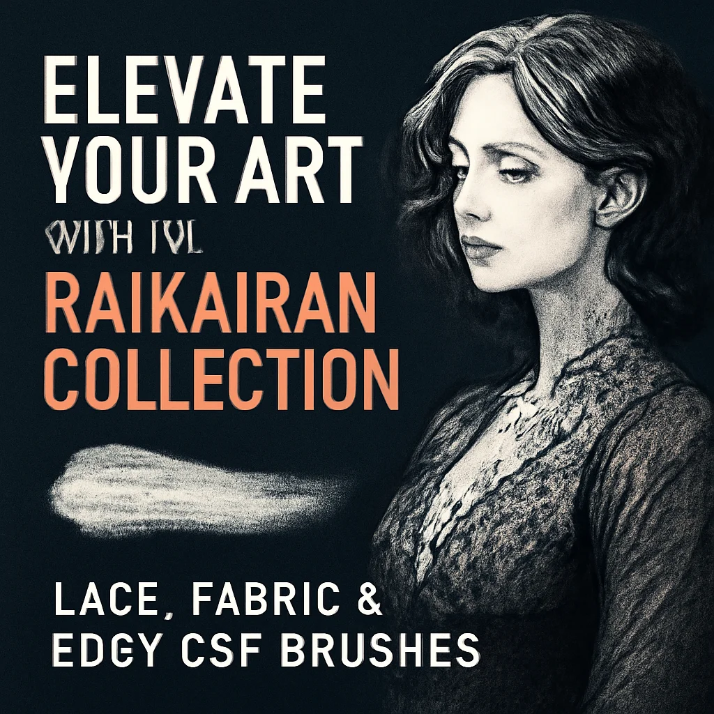 Elevate Your Art with the raikairan Collection: Lace, Fabric & Edgy CSP Brushes