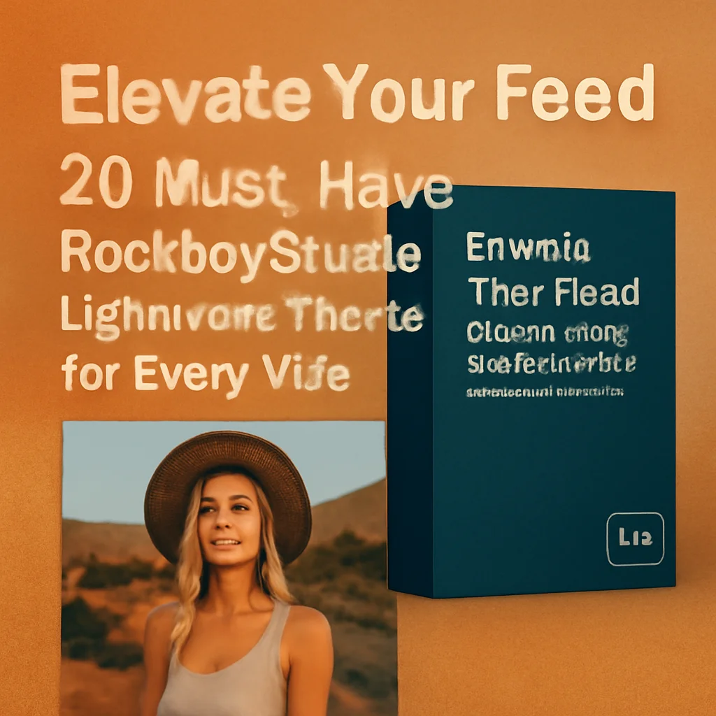 Elevate Your Feed: 20 Must-Have RockboyStudio Lightroom Presets for Every Vibe ✨