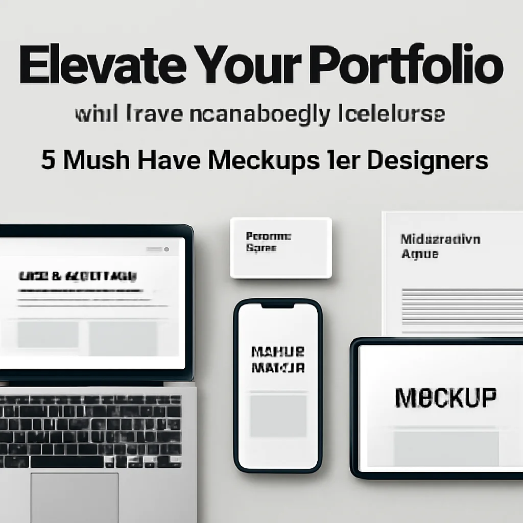 Elevate Your Portfolio with the brunonunesdp Collection: 5 Must-Have Mockups for Designers