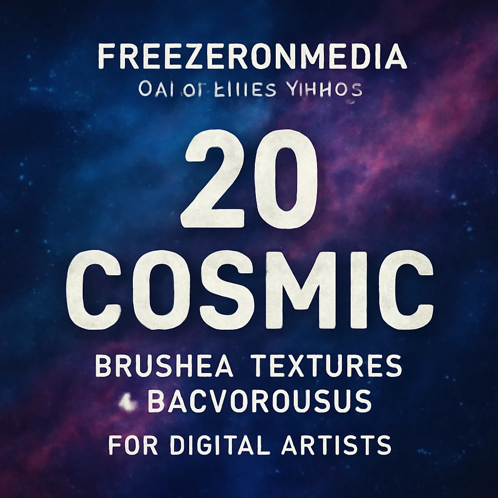 FreezeronMedia Collection Part 5: 20 Cosmic Brushes, Textures & Backgrounds for Digital Artists