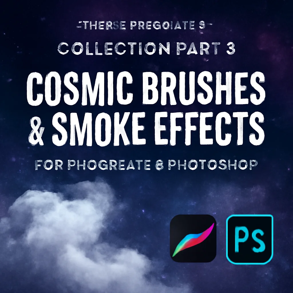 Freezerondigital Collection Part 2: Cosmic Brushes & Smoke Effects for Procreate & Photoshop