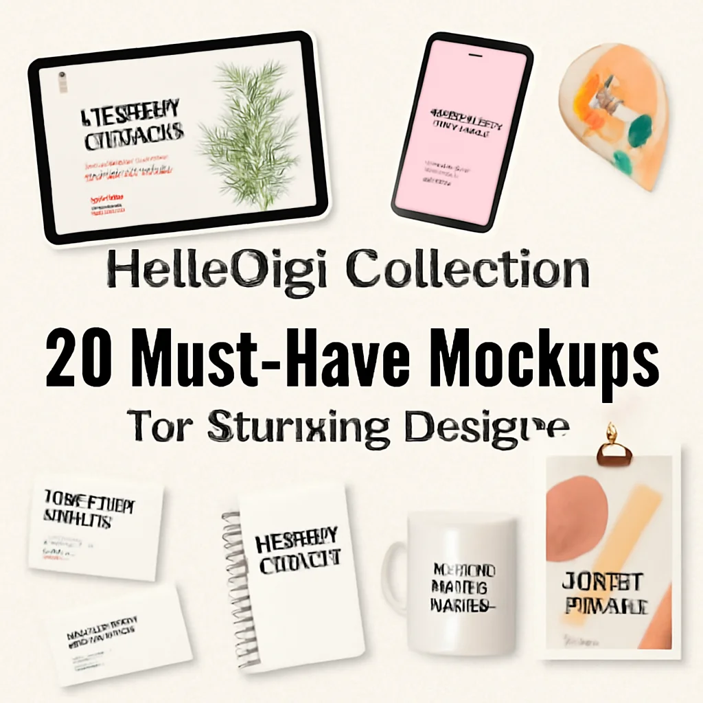 HelloDigi Collection Part 1: 20 Must-Have Mockups for Stunning Designs 🎨