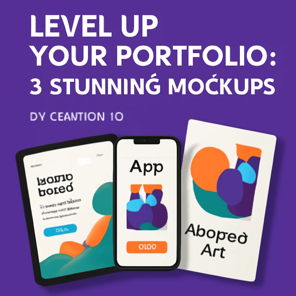 Level Up Your Portfolio: 3 Stunning Mockups by Sizimon-id (Part 2) 🎨✨