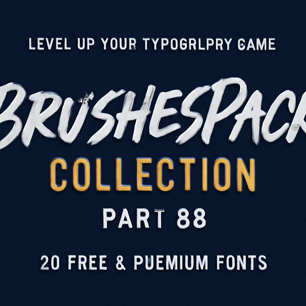 提升你的排版实力：BrushesPack 系列第 88 弹（20 款免费与付费字体）