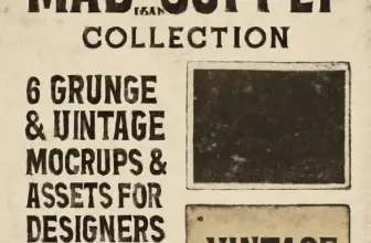 mad supply collection 6 grunge vintage mockups assets for 224