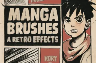 manga brushes retro effects pixelbuddha graphic collection 1380