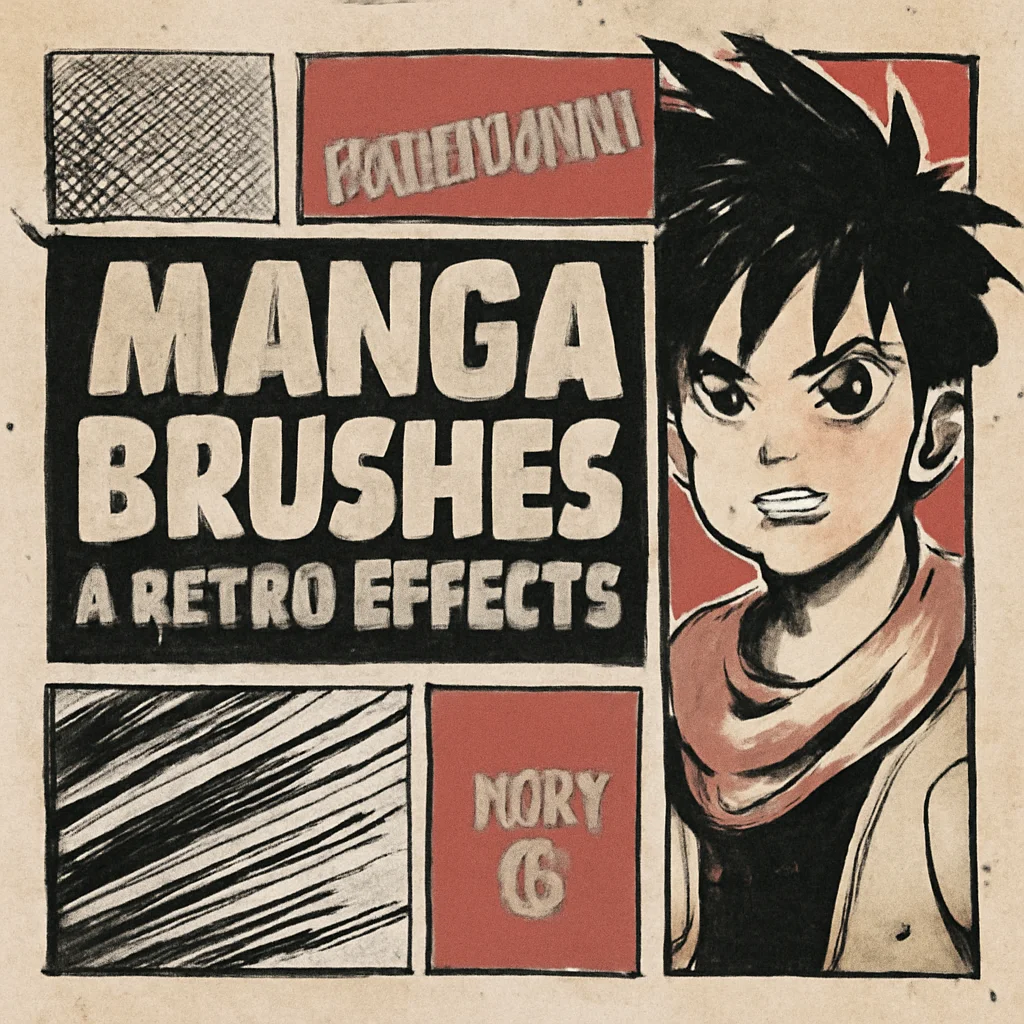 Manga Brushes & Retro Effects: Pixelbuddha_graphic Collection Part 8 🚀