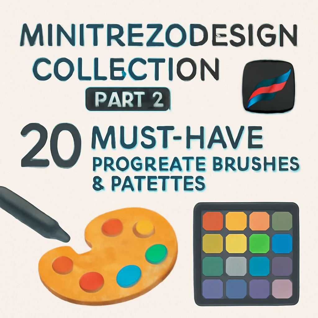 MiniTrezoDesign Collection Part 2: 20 Must-Have Procreate Brushes & Palettes 🎨