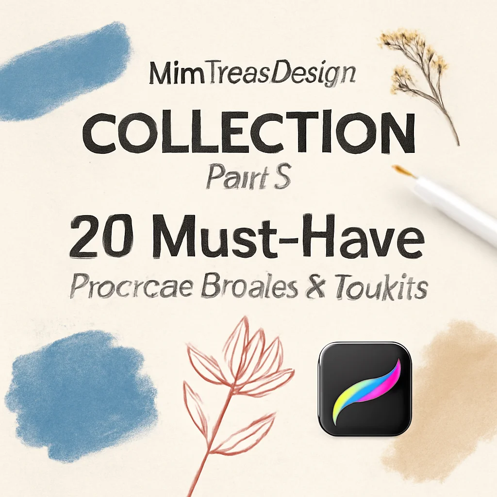 MiniTrezoDesign Collection Part 5: 20 Must-Have Procreate Brushes & Toolkits