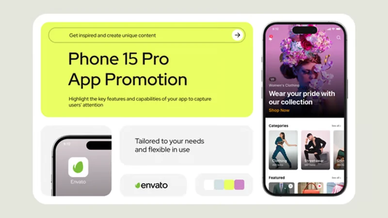 Modern Dynamic Mobile App Promo with 3D Smartphone Mockups 10 modern dynamic mobile app promo with 3d smartphone mockups4