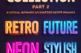 nathatype collection part 2 16 retro futuristic 3d text eff 1299