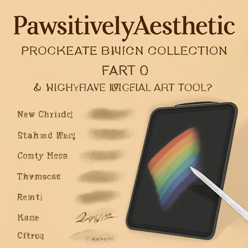 PawsitivelyAesthetic Procreate Brush Collection Part 2: 8 Must-Have Digital Art Tools