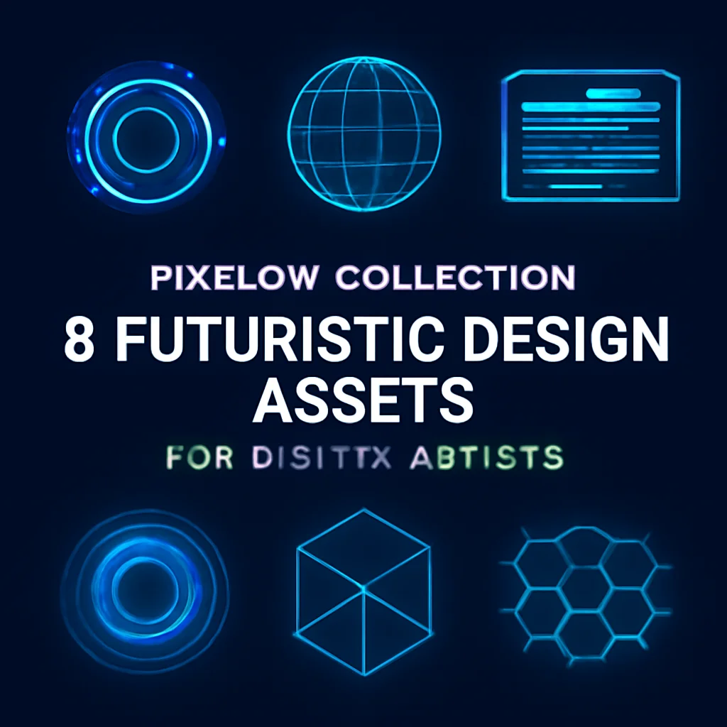Pixflow Collection Part 2: 8 Futuristic Design Assets for Digital Artists
