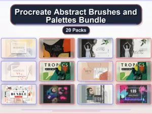 procreate abstract brushes and palettes bundle 20 packs collage 91b03085 1779181758