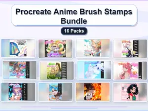 procreate anime brush stamps bundle 16 packs collage f7ee8055 1779182242