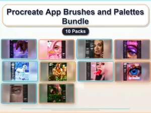 procreate app brushes and palettes bundle 10 packs collage 21759461 1779182550