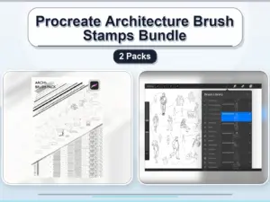 procreate architecture brush stamps bundle 2 packs collage fd58bc28 1779182149