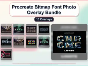 procreate bitmap font photo overlay bundle 10 overlays collage 23fabd4a 1779181063