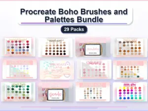 procreate boho brushes and palettes bundle 29 packs collage 6cb0b09f 1779182884