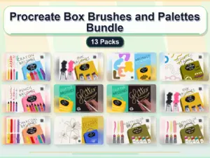 procreate box brushes and palettes bundle 13 packs collage b4bb4e0b 1779183400