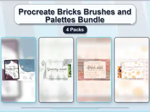 procreate bricks brushes and palettes bundle 4 packs collage 6174d3e3 1779182563