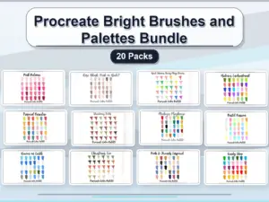 procreate bright brushes and palettes bundle 20 packs collage 8574bb6f 1779183592