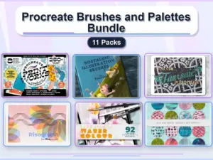 procreate brushes and palettes bundle 11 packs collage 4d7e8eaa 1779180283