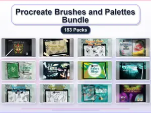 procreate brushes and palettes bundle 183 packs collage 1465e3c5 1779180842