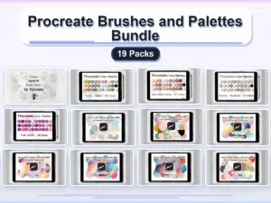 procreate brushes and palettes bundle 19 packs collage 993334e4 1779180592