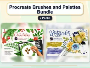procreate brushes and palettes bundle 2 packs collage f0b63725 1779181591